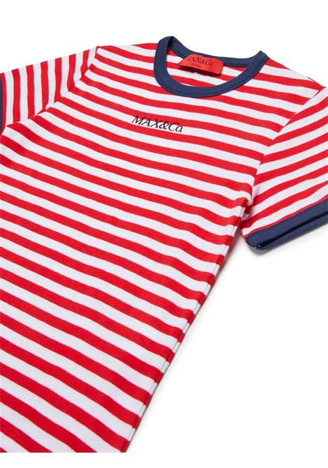 T-Shirt a Righe Con Logo MAX&CO. KIDS | MX0162-MX046MX400